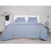 Parure De Couette 3 Pcs 260x240 100% Gaze De Coton Lavé Bleu Givrée