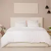 Parure housse de couette gaze de coton blanc pur 240x220 cm