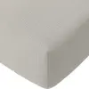Drap housse gaze de coton gris glacier 180x200 cm