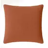 Taie d'oreiller gaze de coton safran mineral 65x65 cm
