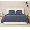 Parure housse de couette gaze de coton bleu petrole 260x240 cm