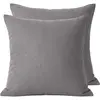 Baton Rouge - 2 taies d'oreiller 100% percale de coton 70 fils grises ...