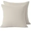 Baton Rouge - 2 taies d'oreiller 100% percale de coton 70 fils naturel...