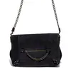 Abaco Paris - Sac bandoulière en Velours de Cuir Seren Chaîne noir - 2...