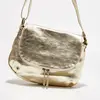 1987 by Abaco - Sac bandoulière en Cuir Lana doré - 29x20x6 cm OS