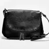 1987 by Abaco - Sac bandoulière en Cuir Lana noir - 29x20x6 cm OS