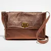 1987 by Abaco - Sac bandoulière en Cuir Ana Metallique bronze metalliq...