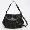 Abaco Paris - Sac bandoulière en Cuir d'Agneau Jamily noir - 36x28x9 c...
