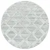 STUDIO DECO Tapis bohème rond à relief blanc ivoire 80x80cm