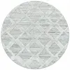 STUDIO DECO Tapis bohème rond à relief blanc ivoire 160x160cm
