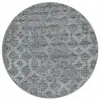 STUDIO DECO Tapis bohème rond à relief gris 200x200cm