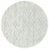 STUDIO DECO Tapis bohème rond à relief blanc ivoire 200x200cm