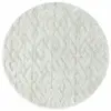 STUDIO DECO Tapis bohème rond à relief blanc ivoire 120x120cm