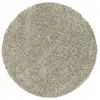STUDIO DECO Tapis rond à poils longs doux greige 120x120cm
