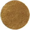 STUDIO DECO Tapis rond à poils longs doux ocre 160x160cm