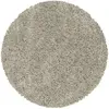 STUDIO DECO Tapis rond à poils longs doux greige 160x160cm