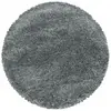 STUDIO DECO Tapis cosy rond à poils longs gris 160x160cm