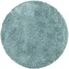 STUDIO DECO Tapis cosy rond à poils longs bleu turquoise 160x160cm
