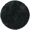 STUDIO DECO Tapis cosy rond à poils longs noir 200x200cm