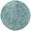 STUDIO DECO Tapis cosy rond à poils longs bleu turquoise 200x200cm