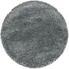 STUDIO DECO Tapis cosy rond à poils longs gris 120x120cm