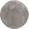 STUDIO DECO Tapis cosy rond à poils longs greige 120x120cm