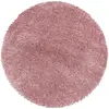 STUDIO DECO Tapis cosy rond à poils longs rose 120x120cm
