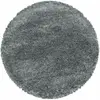 STUDIO DECO Tapis cosy rond à poils longs gris 80x80cm