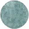 STUDIO DECO Tapis cosy rond à poils longs bleu turquoise 80x80cm