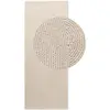 Tapis Laine tufté main motifs arcs Crème 80x200cm