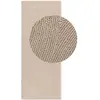 Tapis Laine tufté main motifs arcs Beige 80x200cm