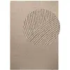 Tapis Laine tufté main motifs arcs Beige 80x150cm