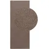 Tapis Laine tufté main motifs arcs Taupe 80x300cm