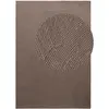 Tapis Laine tufté main motifs arcs Taupe 80x150cm