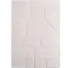 Tapis doux à relief crème 140x200cm