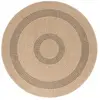 STUDIO DECO Tapis rond aspect jute beige gris 200x200cm