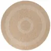 STUDIO DECO Tapis rond aspect jute beige crème 160x160cm