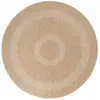 STUDIO DECO Tapis rond aspect jute beige crème 120x120cm
