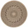 STUDIO DECO Tapis rond aspect jute motif beige gris 160x160cm