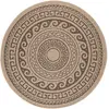 STUDIO DECO Tapis rond aspect jute motif beige gris 120x120cm