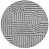 STUDIO DECO Tapis rond à relief gris 160x160cm