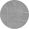 STUDIO DECO Tapis rond à relief gris 120x120cm