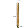 HABRITA Poteau pour kit brise vue - En bois massif - 2,10 m
