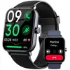 KENLUMO Montre Connectée Femme homme avec Alexa Intégré, 1,8" IP68 Smartwatch avec Appel Bluetooth, 100+ Modes Sportifs,Noir