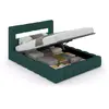 Concept-Usine Lit Nuage Coffre Led 140x190cm Velours Vert Omaha