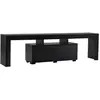 CONCEPT USINE Meuble tv avec placards bois noir 180cm basi