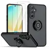 Coque pour Samsung Galaxy A36 5G/A56 5G Noir avec Anneau Stand Case+ 2...