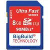 8Go 90Mo/s Ultra Rapide Carte mémoire pour Camera de Canon Digital IXU...