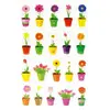 Clairefontaine Maildor 560415C - GOMMETTES 3D Cooky - 1 planche 12x8 cm - 20 stickers - FLEURS EN POT