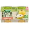 BLEDINA Blédina Les Récoltes Bio Pot Compote Pommes Poires +4m 2 x 130g